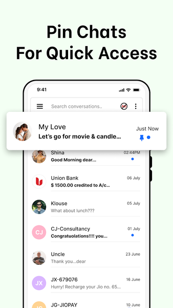 Messages: SMS, Messenger Home - عکس برنامه موبایلی اندروید