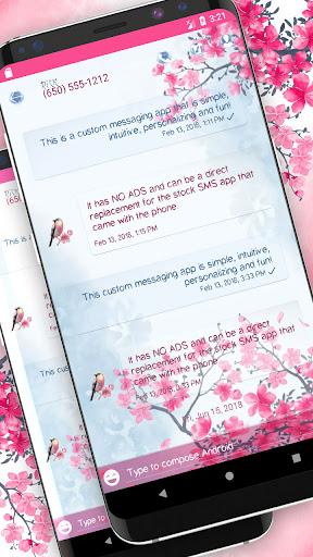Pink sakura flowers - Image screenshot of android app