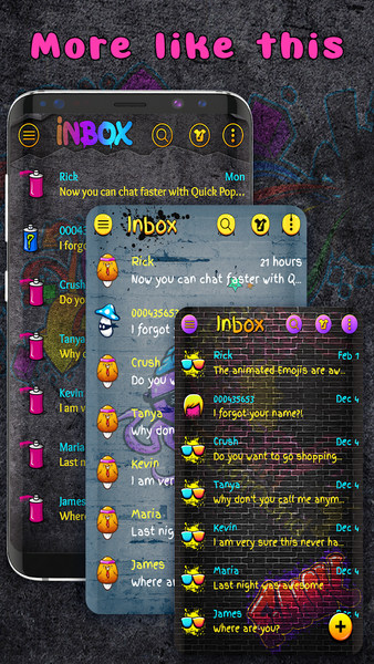 Graffiti colourful SMS theme - عکس برنامه موبایلی اندروید