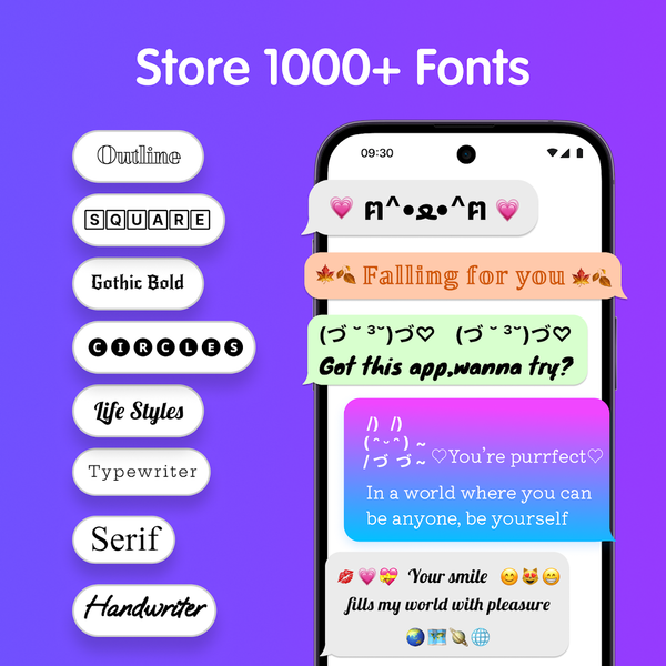 Font Messages : Text SMS - عکس برنامه موبایلی اندروید