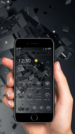 Metal Black Tech Theme - Image screenshot of android app