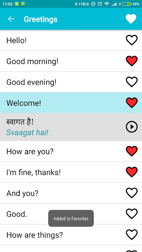 Learn Hindi - Image screenshot of android app