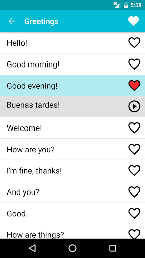 Learn Spanish - عکس برنامه موبایلی اندروید