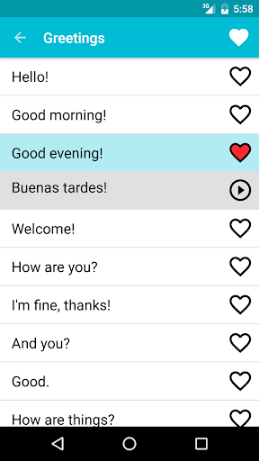 Learn Spanish - Image screenshot of android app