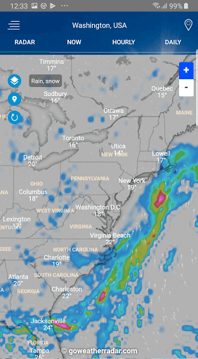 Weather Radar - Windy, rain ra - عکس برنامه موبایلی اندروید