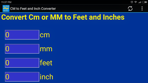 Metric Converter cm mm to inch feet - عکس برنامه موبایلی اندروید