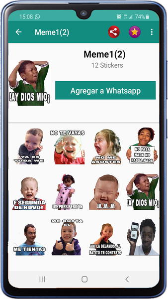 Memes with phrases Stickers - Image screenshot of android app