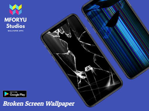 Broken Screen Wallpaper - Free - Image screenshot of android app