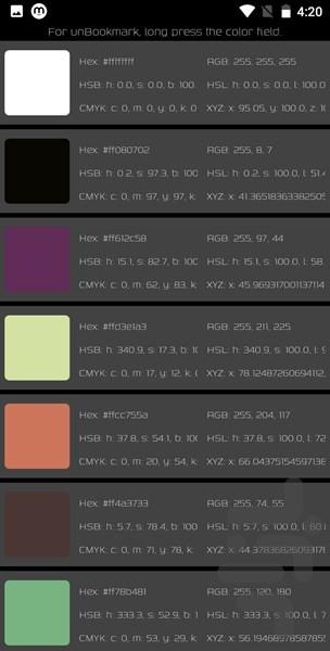 تشخیص رنگ حرفه ای - عکس برنامه موبایلی اندروید