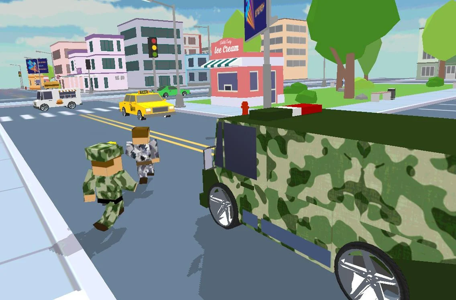 Blocky Army City Rush Racer - عکس بازی موبایلی اندروید