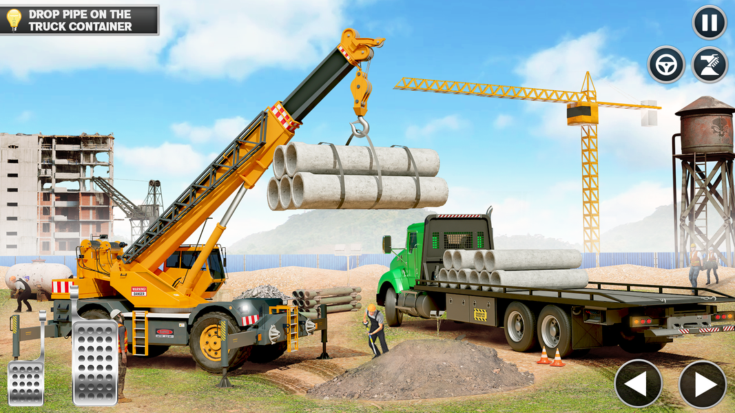 Construction Excavator Game 3D - Gameplay image of android game