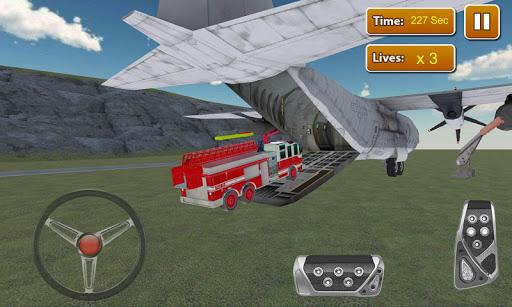 Firefighter Car Transporter 3D - Gameplay image of android game