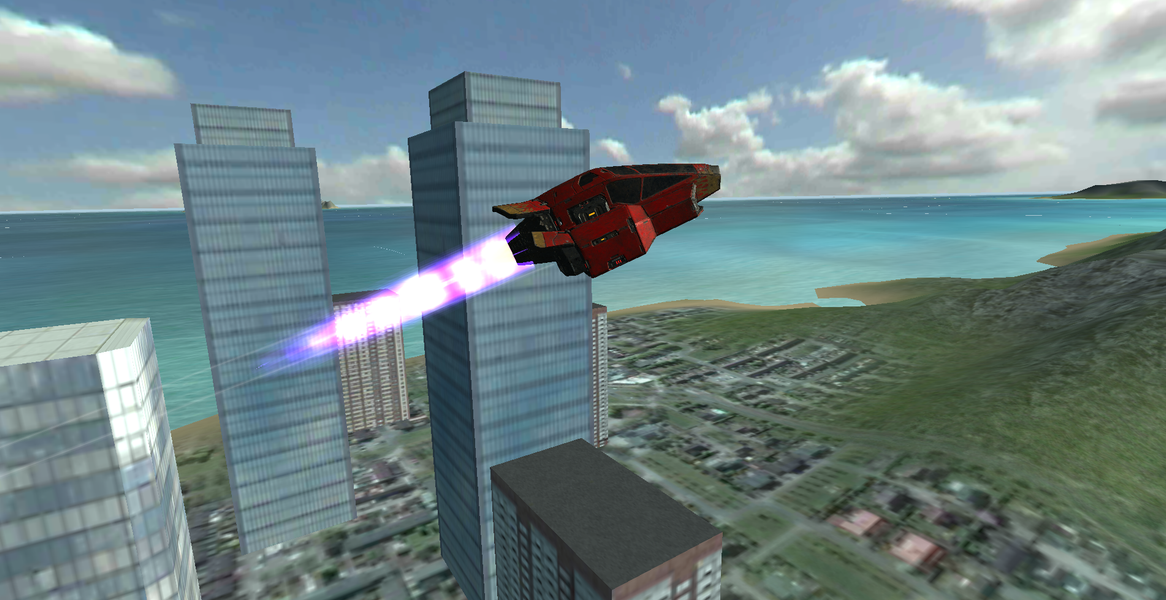 Flying Hovercraft Mobil Car - Gameplay image of android game
