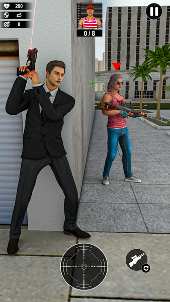 Hitman Sniper 3D Shooting Game - Gameplay image of android game