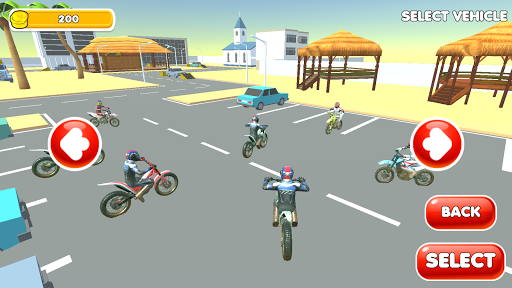 Moto Bike Rally: Beach Jumping - Gameplay image of android game