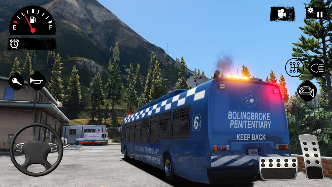 Police Bus Simulator Transport - Gameplay image of android game