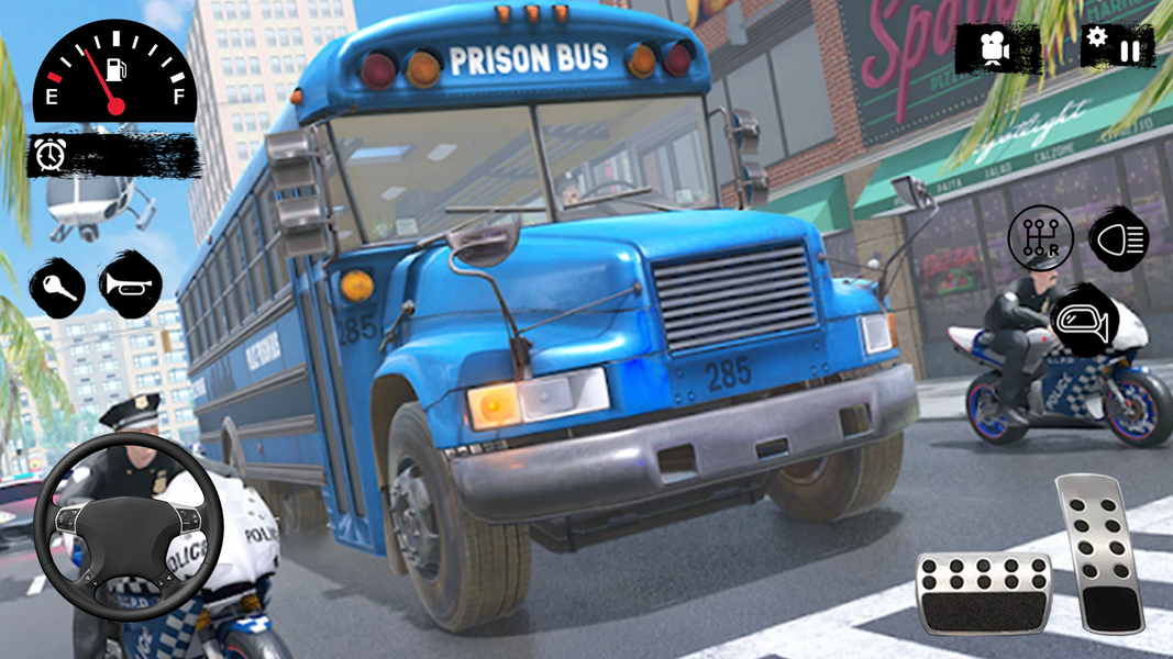 Police Bus Simulator Transport - Gameplay image of android game