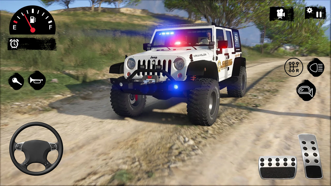American Police Jeep Driving - Gameplay image of android game