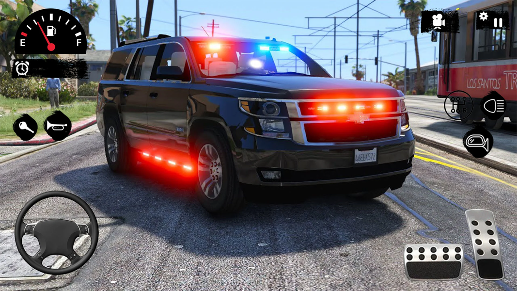 American Police Jeep Driving - Gameplay image of android game