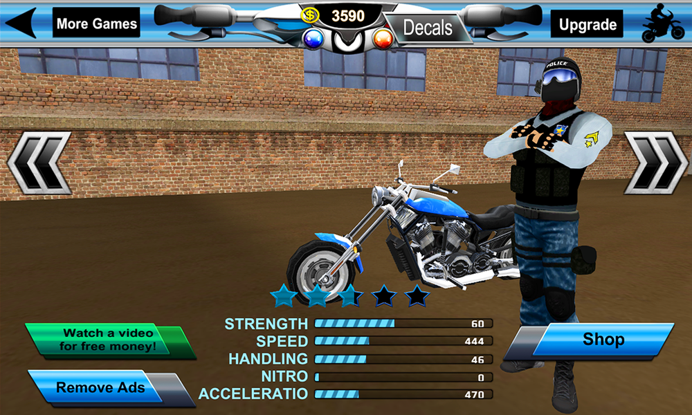 Police Motorbike Chicago Story - Gameplay image of android game
