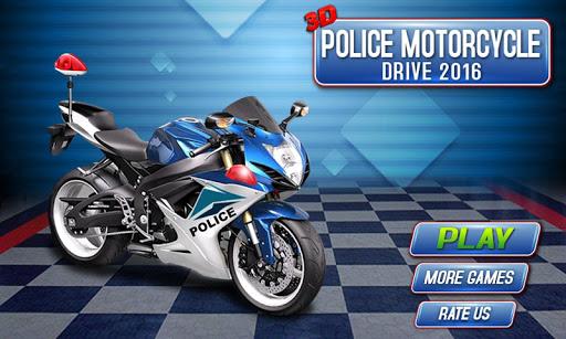 3D Police Motorcycle Race 2016 - Gameplay image of android game