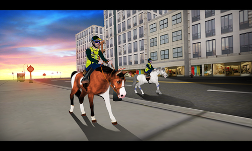 Rodeo Police Horse Simulator - Gameplay image of android game