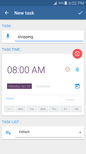 To Do List with Reminder - Image screenshot of android app