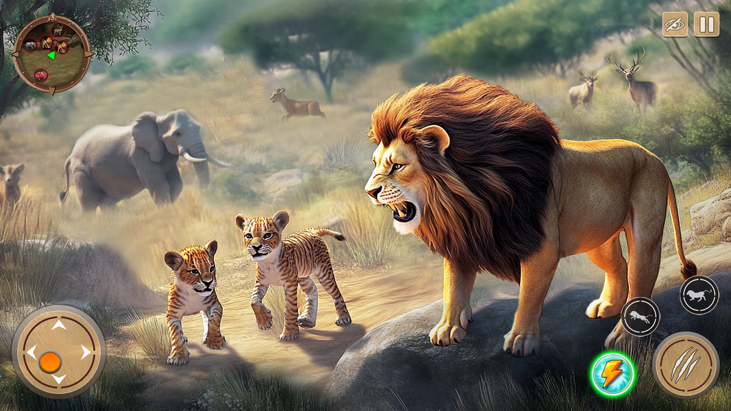 Lion Simulator Wild Animal 3D - Gameplay image of android game