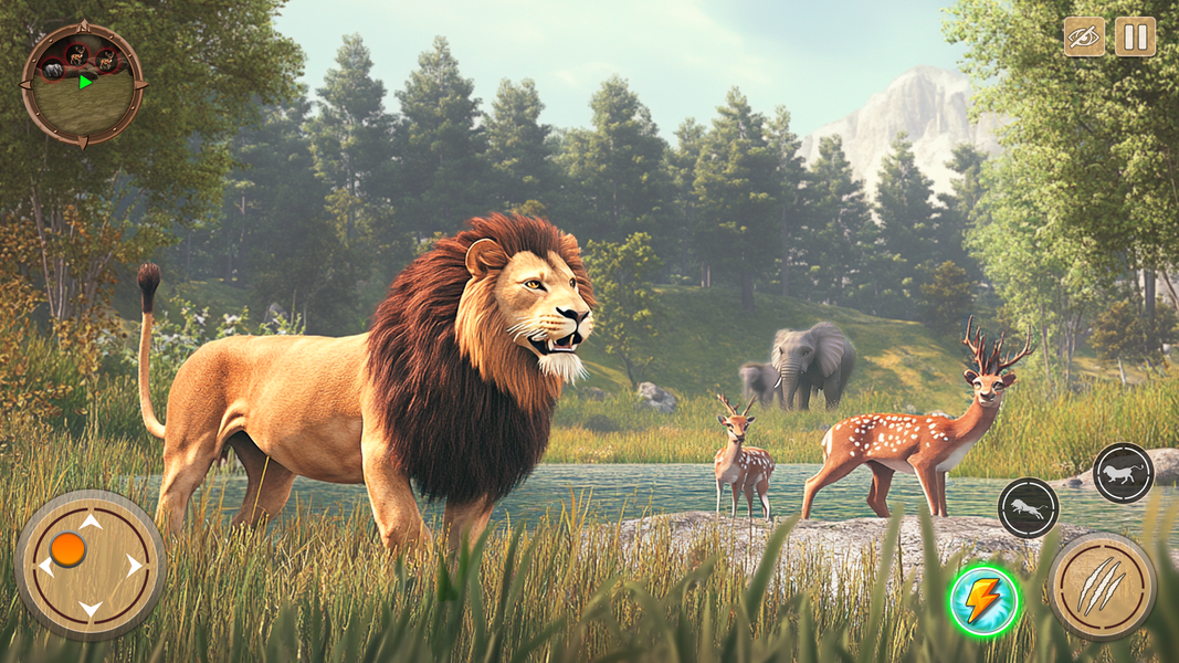 Lion Simulator Wild Animal 3D - Gameplay image of android game