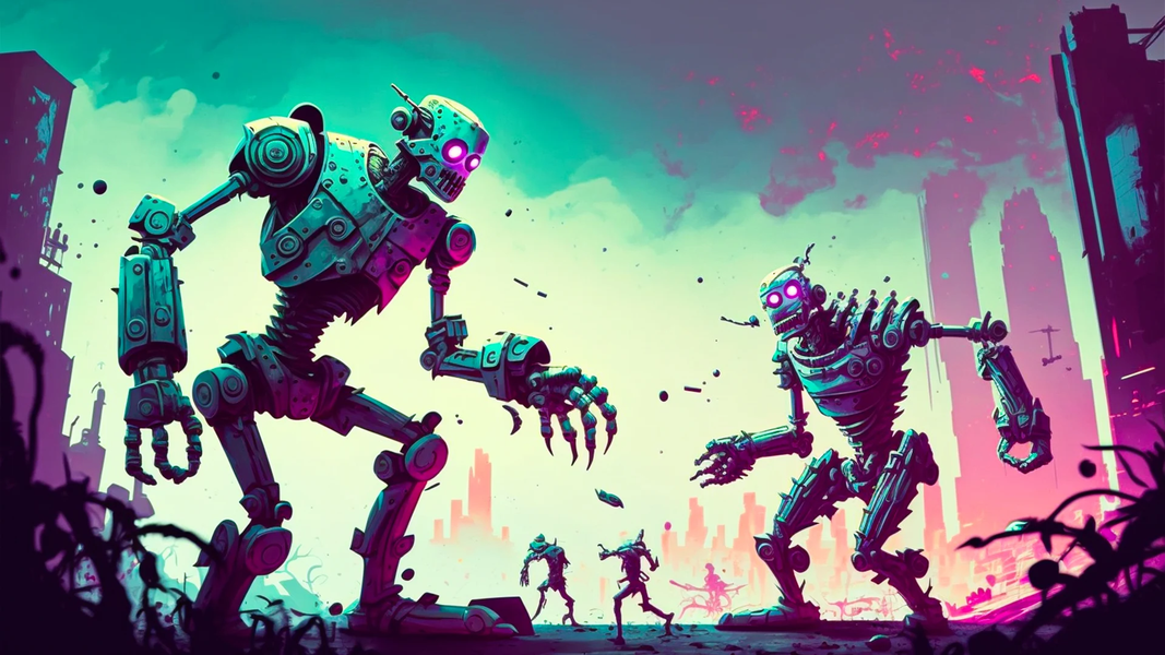 Robot War Robot Shooting Games - Gameplay image of android game