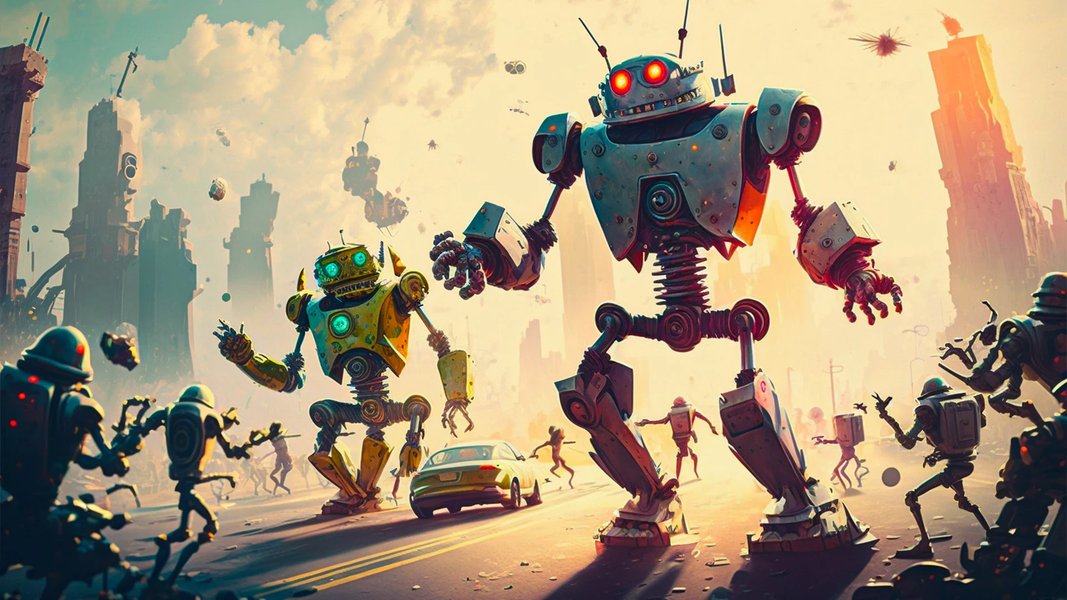 Robot War Robot Shooting Games - Gameplay image of android game