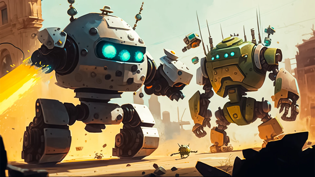 Robot War Robot Shooting Games - Gameplay image of android game