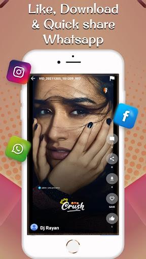 Vidstatus video app download - Image screenshot of android app