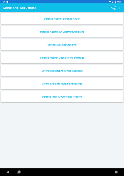 Martial Arts - Self Defense - Image screenshot of android app