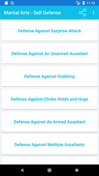 Martial Arts - Self Defense - Image screenshot of android app