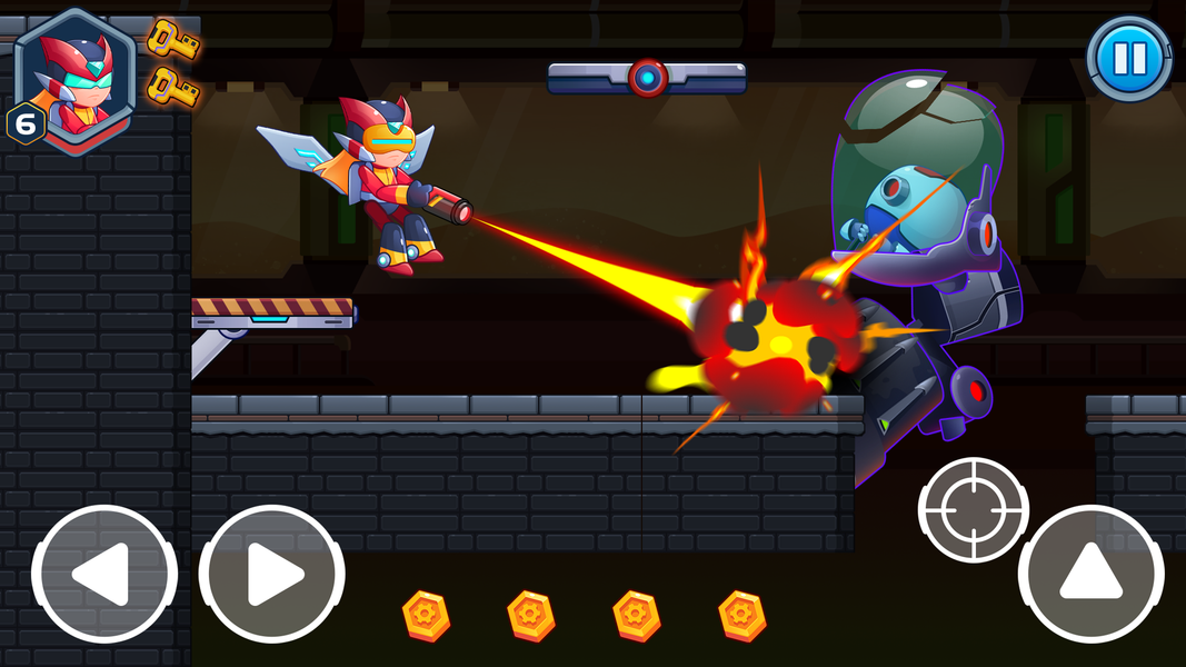 Mega Shooter - Gun Man Warrior - Gameplay image of android game