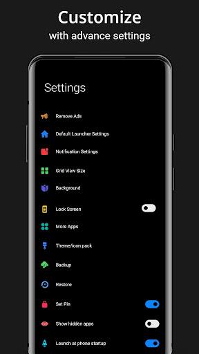 Dark Mode Launcher - Image screenshot of android app
