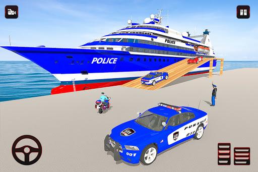 Police Car Transport Truck 3D - Image screenshot of android app