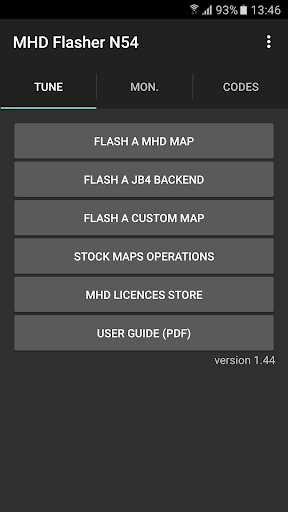 MHD Flasher N54 - Image screenshot of android app