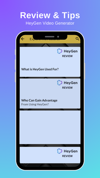 (HeyGen) Video Generator Hints - عکس برنامه موبایلی اندروید