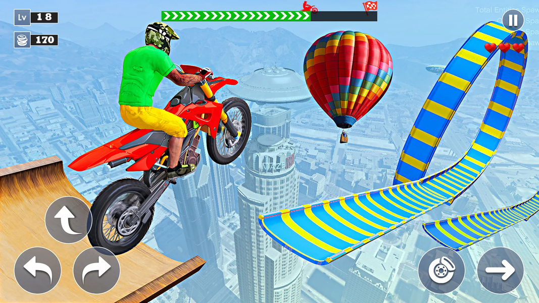 Bike Stunt Race Motorbike Game - Gameplay image of android game