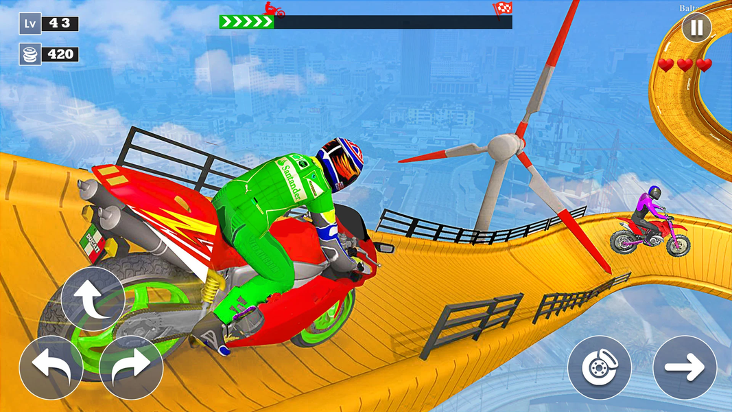 Bike Stunt Race Motorbike Game - Gameplay image of android game