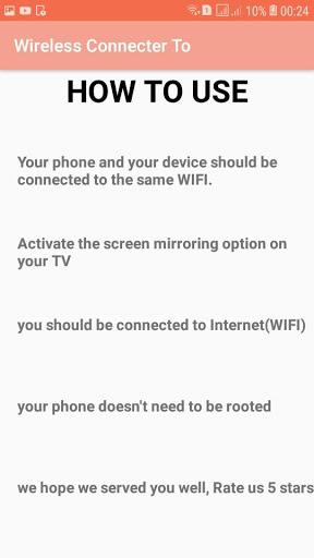 Wireless TV Connector( Screen mirroring) - عکس برنامه موبایلی اندروید