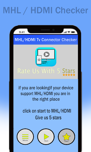 MHL HDMI USB Connector phone with tv - Image screenshot of android app