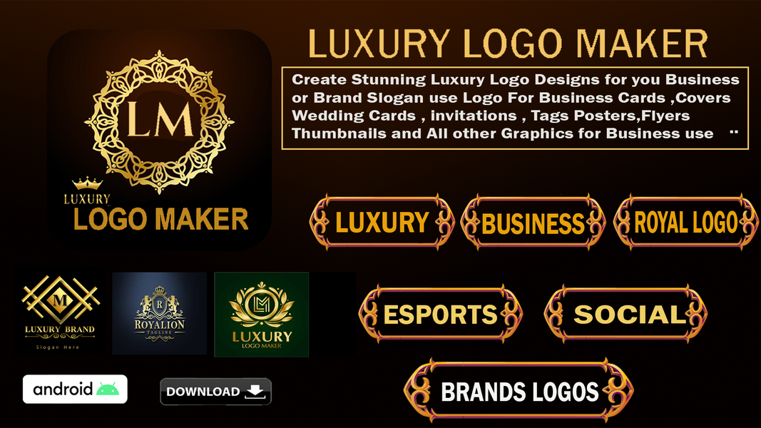 Luxury Logo maker, Logo Design - Image screenshot of android app