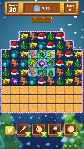Xmas Match 3 Games - Gameplay image of android game