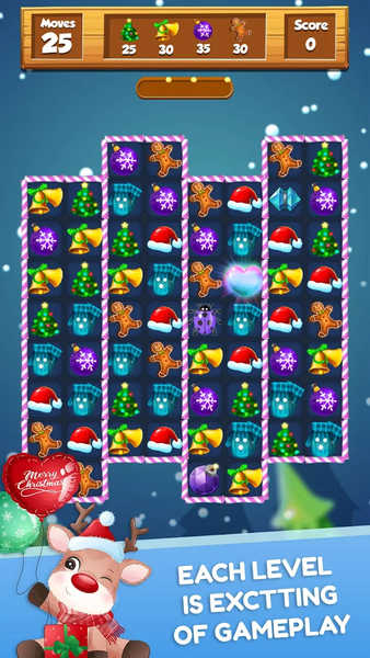 Xmas Match 3 Games - Gameplay image of android game