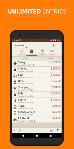 Spending Tracker - Image screenshot of android app