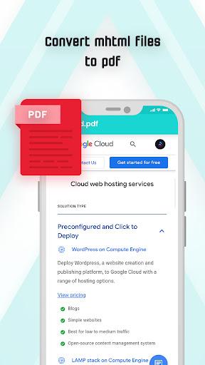 MHT/MHTML Reader & PDF Convert - Image screenshot of android app