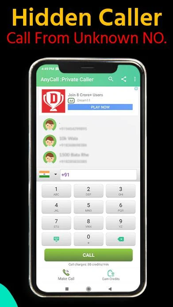 UnCall: Private Number Calling - Image screenshot of android app